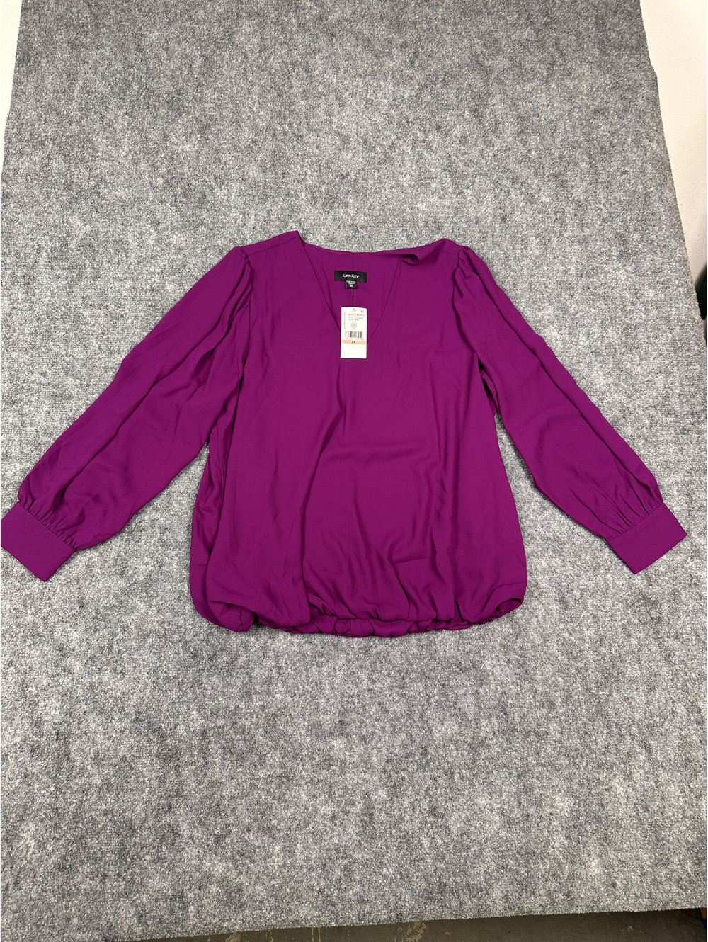 Karen Kane Majestic Magenta Long Sleeve Blouse 2X